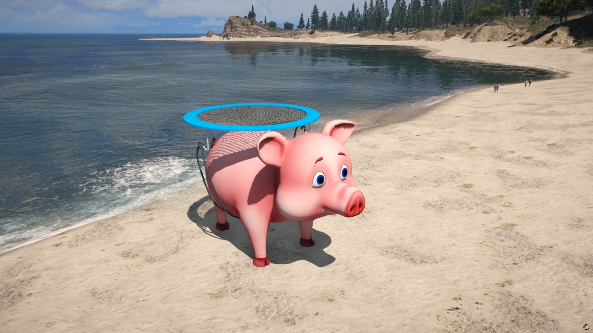 pig + trampoline for gta v mods l gta v mods